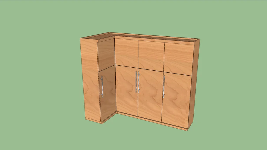 GUARDA ROUPA 4 PORTAS EM L