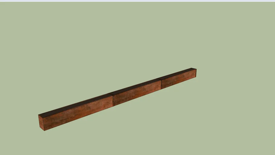 jardinera lineal en acero corten