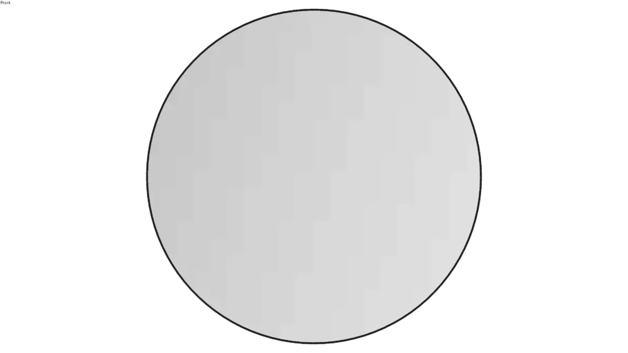 Round Mirror 800mm Black Rim