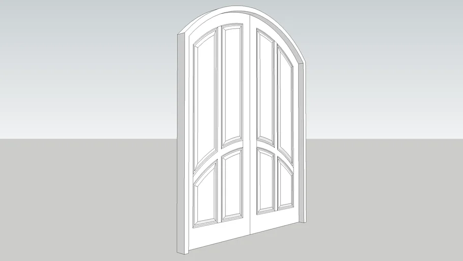 Pintu double lengkung bukaan 180