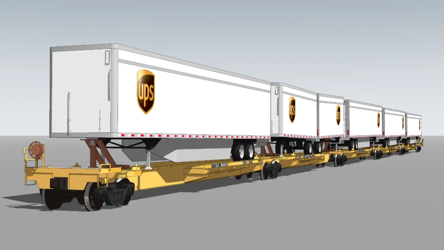 TrinityRail - 57ft All-Purpose 5-Unit Spine Car - TTX