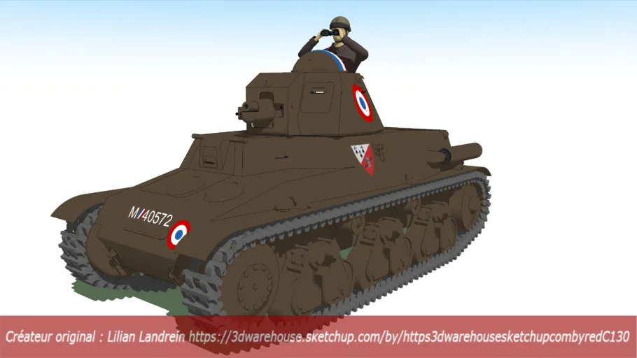 WW2 French army Hotchkiss H.38 light tank