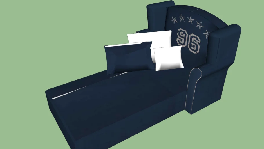 blue bed