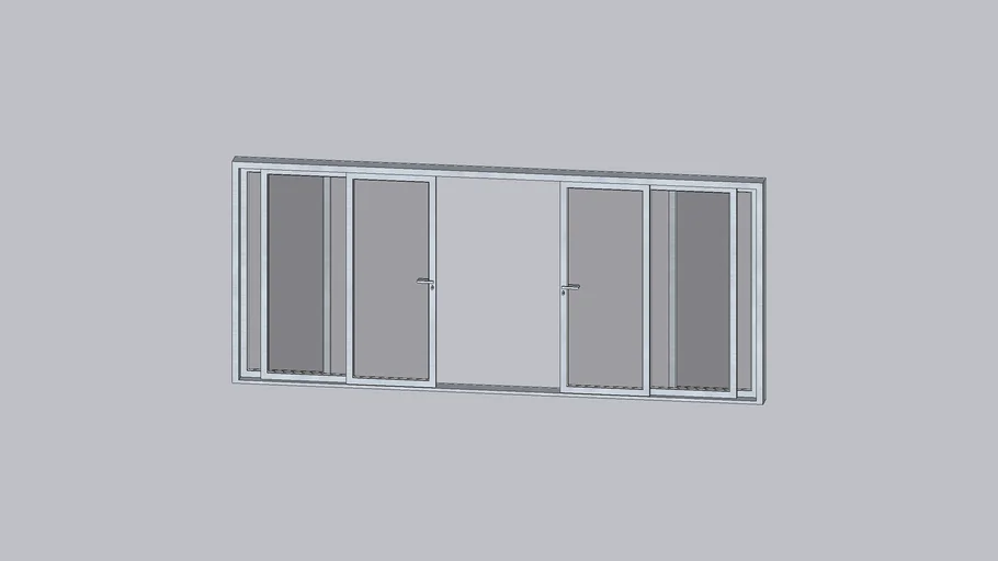 PORTA CORRER ESCAMOTIAVEL 6 FOLHAS