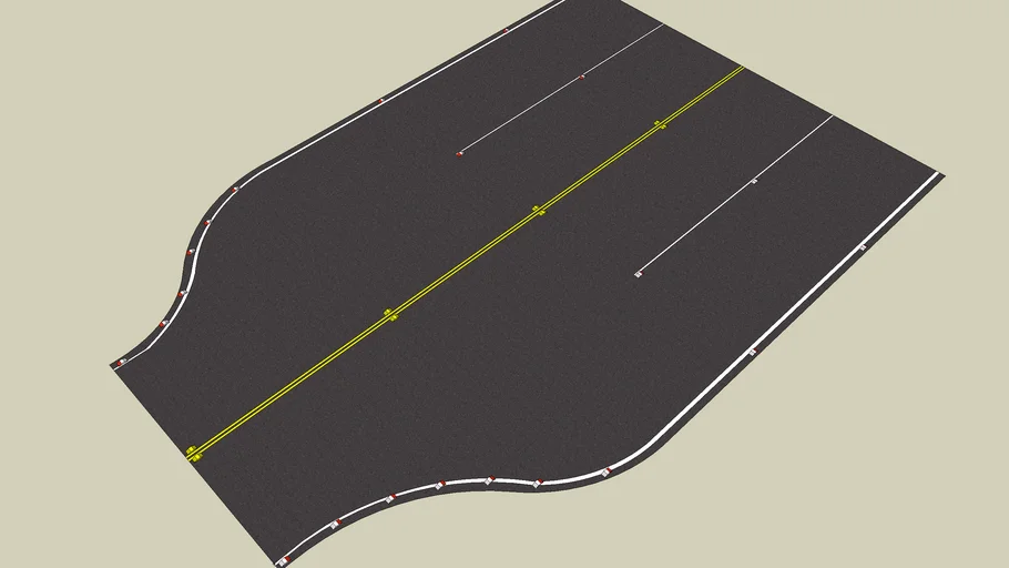 Road, 2 Lane 4 Lane Conversion Short (75ft)
