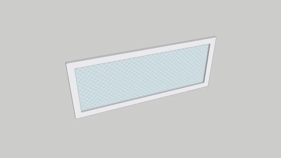 Janela de vidro fixa 0,48 x 1,20 fachada horizontal