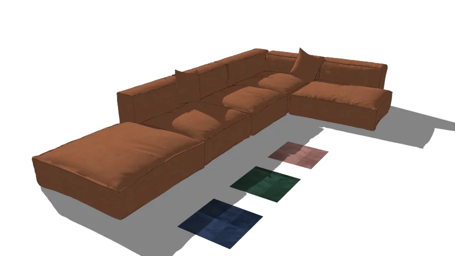 Brown leather sofa