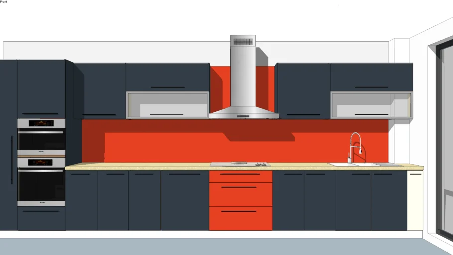 KITCHEN+MODULAR+CUP+TEA+SINK+HOB+STOVE+PLANTS+WOOD+MODERN
