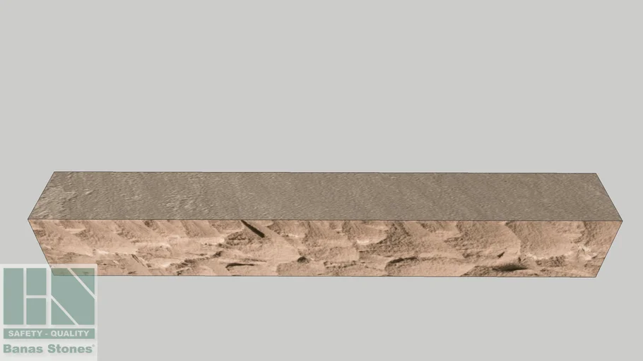 Banas Stones Natural 7' Kerbs/Step Fillers - 48' x 6'- Banas Brown | 3D ...