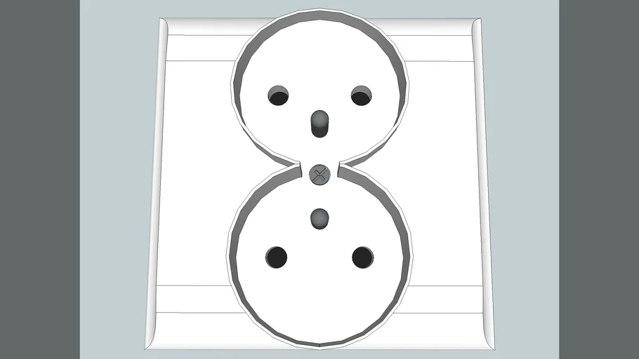 Power socket double | 3D Warehouse