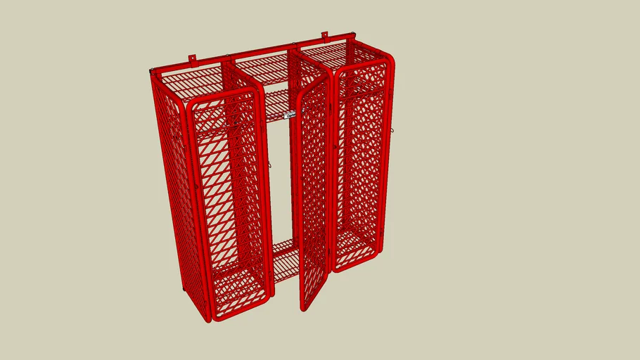 Wall Mounted Ready Rack with Security Option | 3D Warehouse