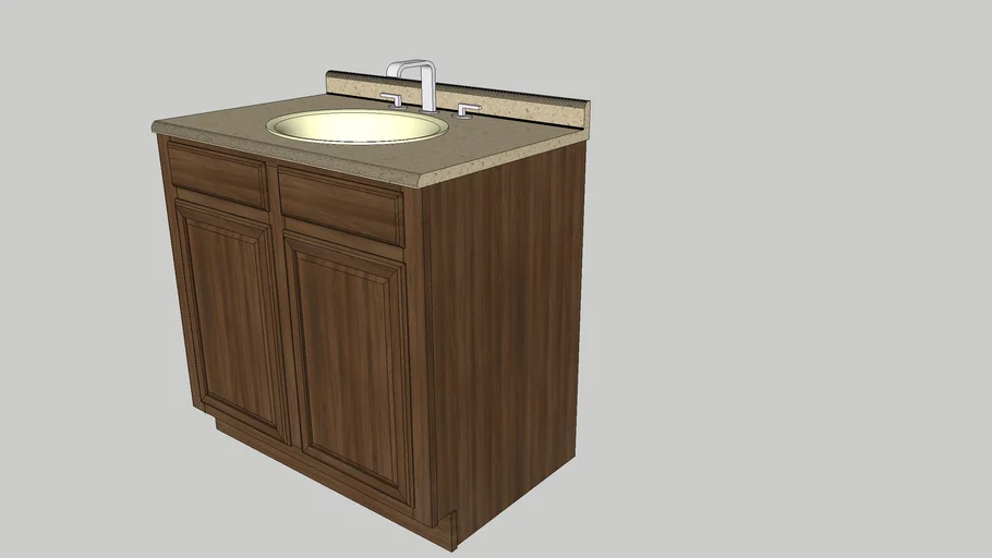 36" Bathroom Vanity Cabinet with Sink
