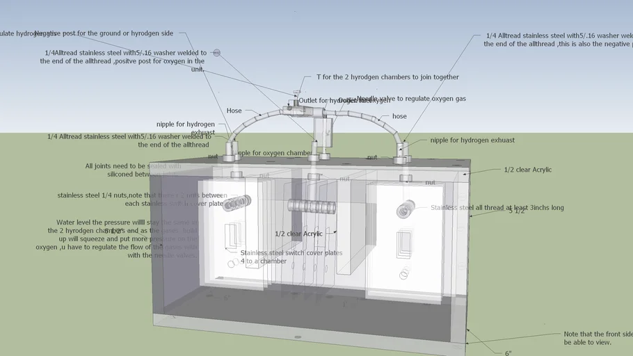 Free fuel, Hydrogen fuel cell plans, Not HHO This makes hydrogen on one side and oxygen on the other ,not mixed