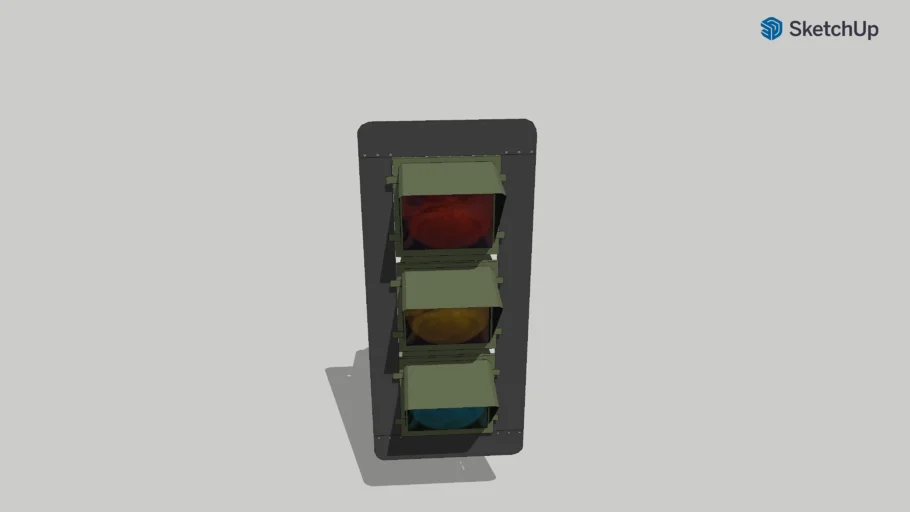 Green 3M traffic signal