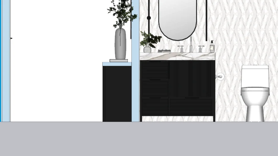 Black Reed Vanity | 3D Warehouse