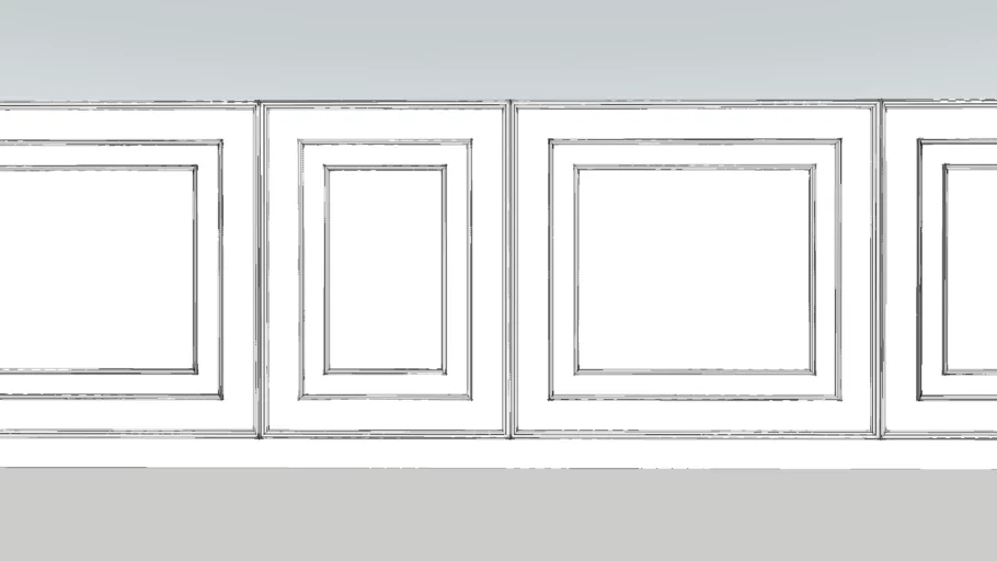 wooden panelling with mouldings