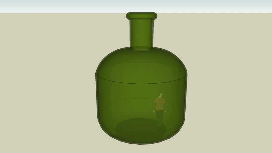 hombre en una botella