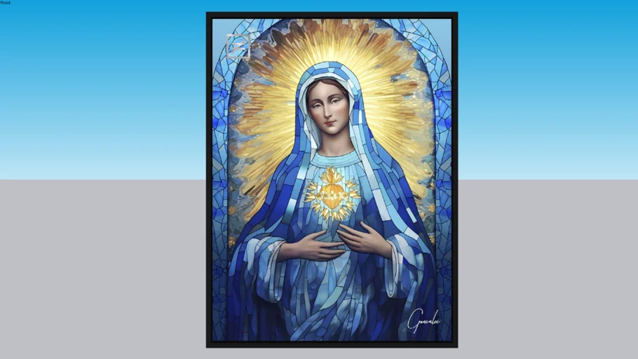Quadro Virgem Maria Vitrart