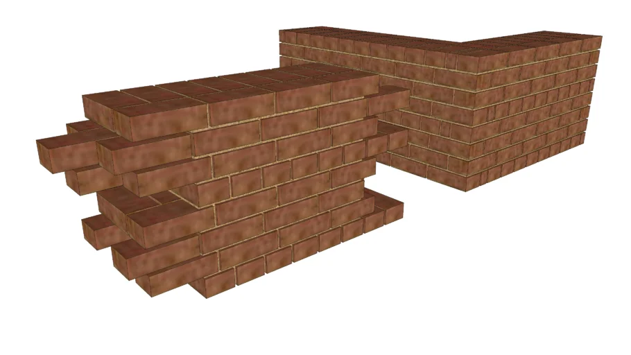 Wall: English Garden Wall bond x3 bricks thick