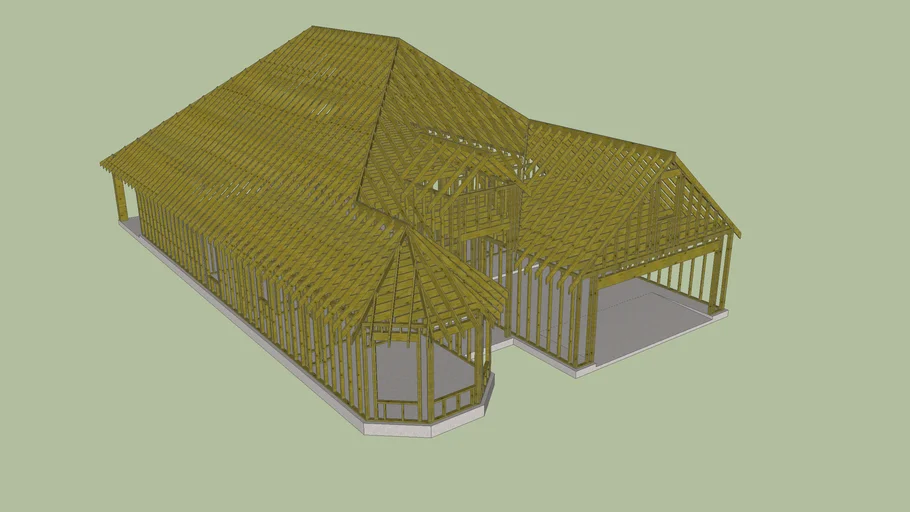 Framed 2,000 sq ft Home