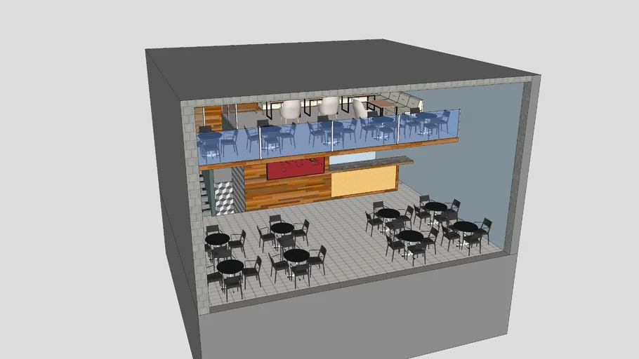 restaurant cafe 10m*10m