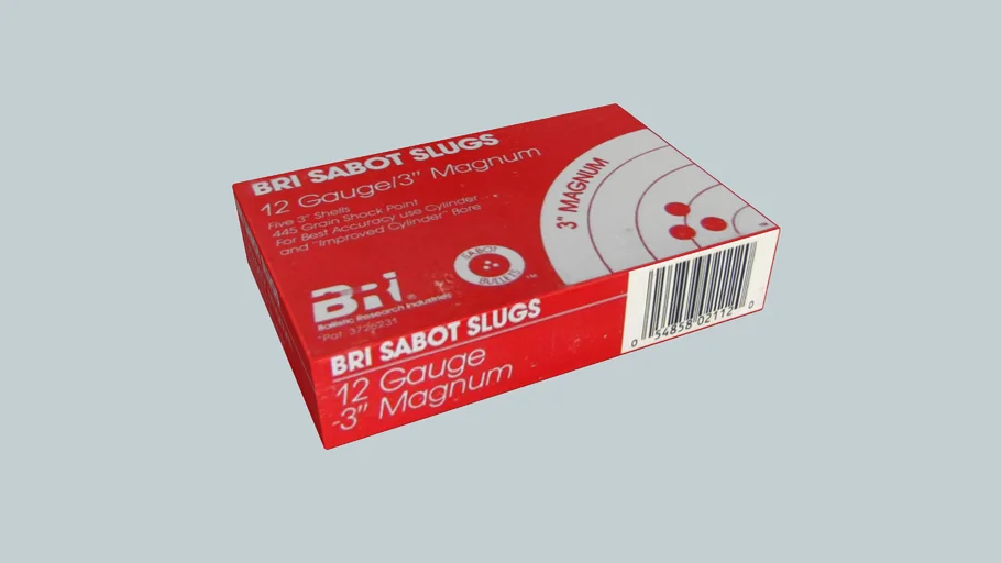 BRI Sabot Slugs,12/76 ,Ammo box | 3D Warehouse