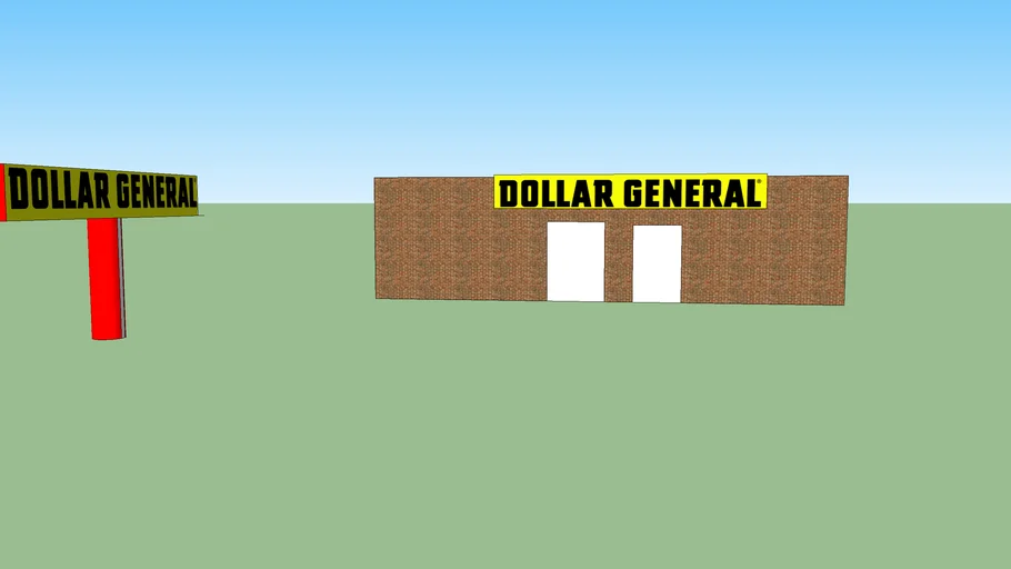 Dollar General with sign | 3D Warehouse