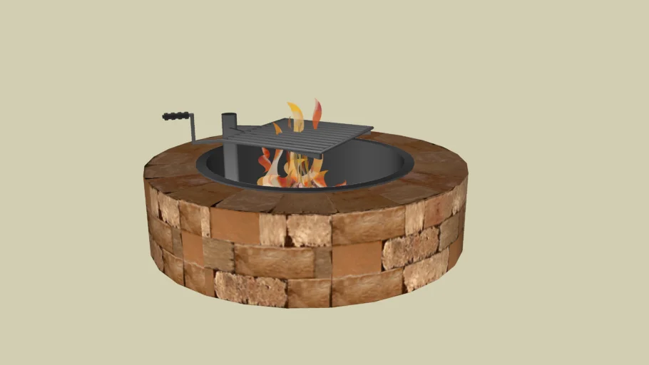 Fire Ring / Fire Pit with Swivel Cooking Grate