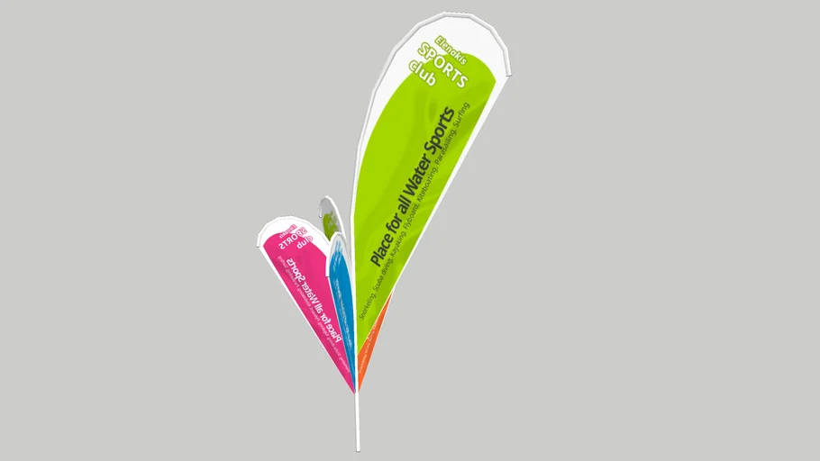 Teardrop outdoor flag