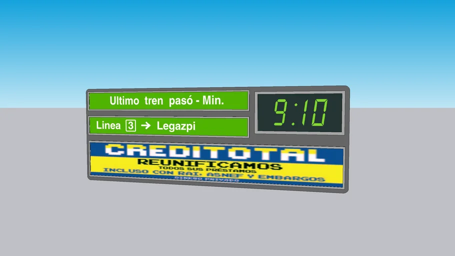Metro Madrid Reloj de Intervalos años 90