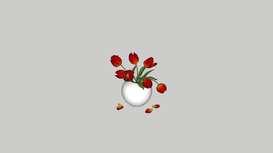 Red Flower | 3D Warehouse