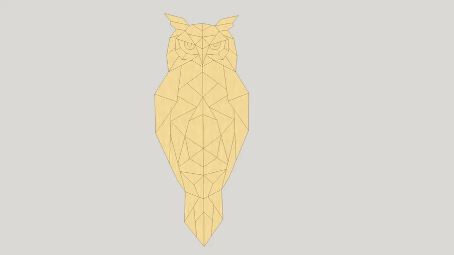 Hibou Géométrique - Modèle d'Impression 3D Gratuit Hibou Géométrique - Modèle d'Impression 3D Gratuit