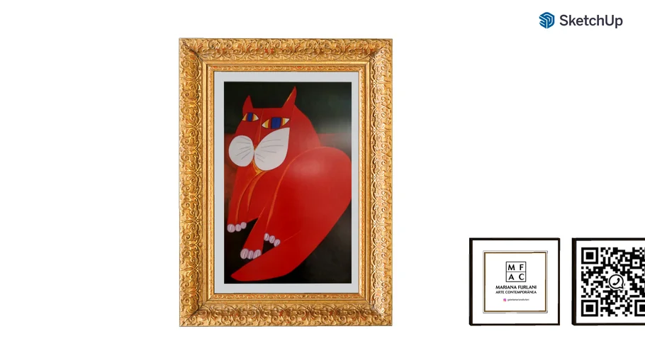QUADRO ALDEMIR MARTINS_PINTURA GATO VERMELHO