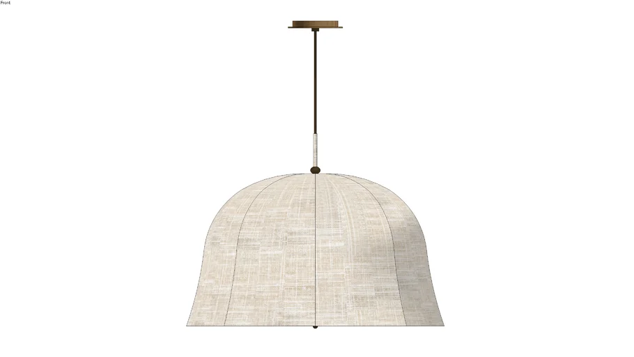 Allegra Rattan Linen Dome Crate & Barrel