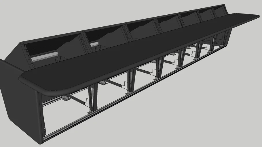 TBC CONSOLE PCR 7BAY BROADCAST TABLE | 3D Warehouse