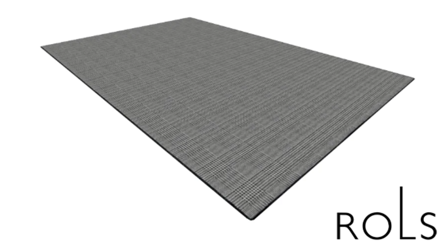 Modern Geometric Gray Carpet - Victoria Flint Grey By Rols Carpets