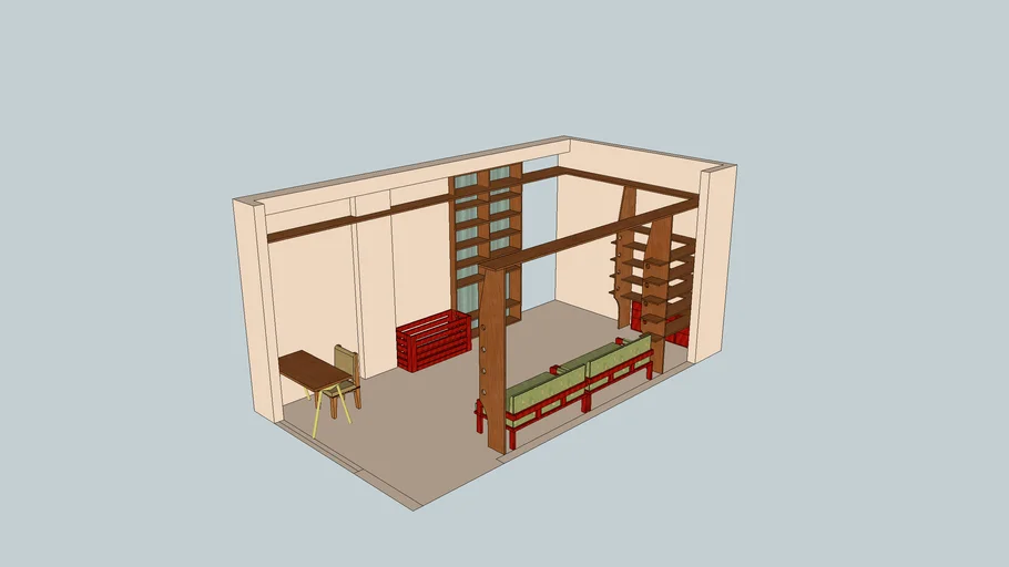 Concept for a small art gallery