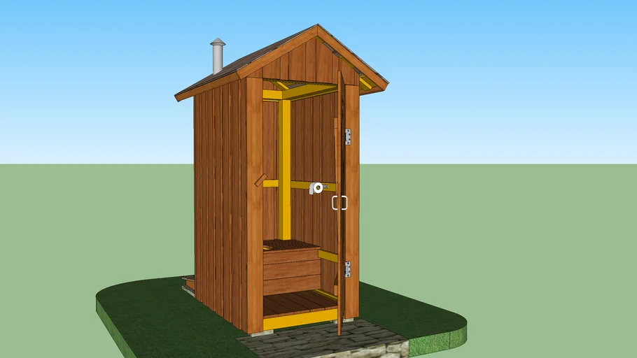 Wooden outhouse