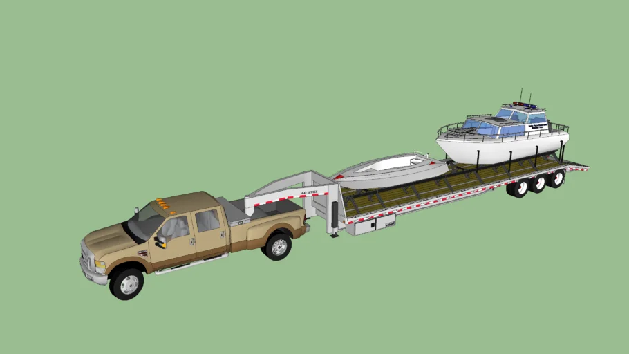 Gooseneck Boat Trailer and Truck