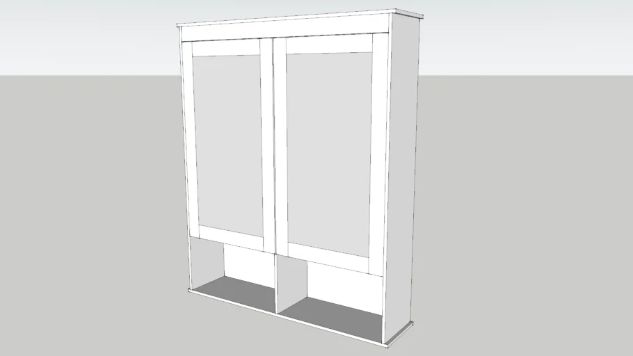 IKEA HEMNES Mirror cabinet with 2 doors 83x16x98 white