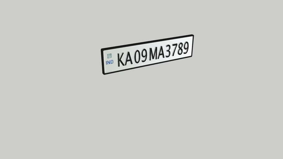 number plate | 3D Warehouse