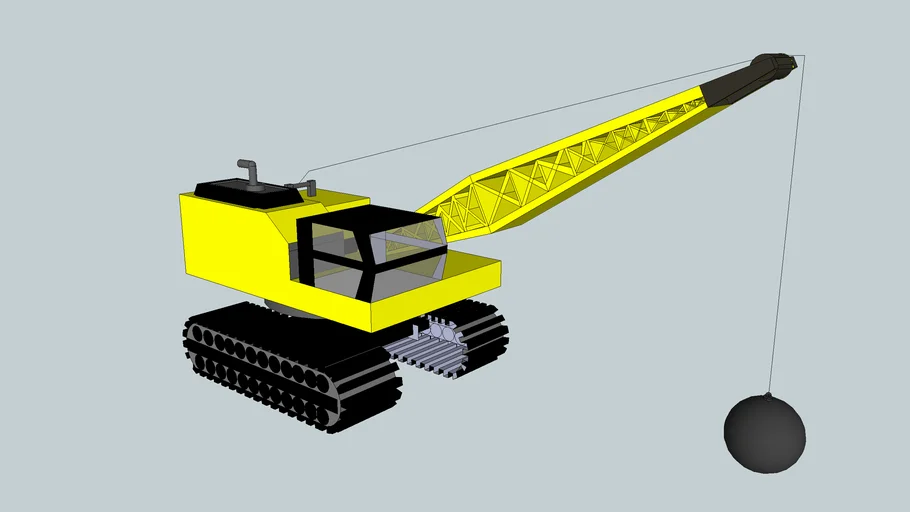 Crane With Wrecking Ball