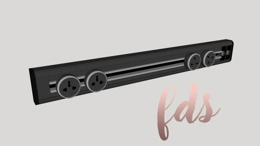 Line8_Power track system #StopKontak #PowerSockets #Minimalis #Vray