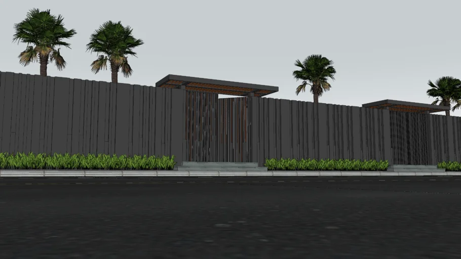 Modern Entrance-wall-fence-gate Canopy-contemporary Design
