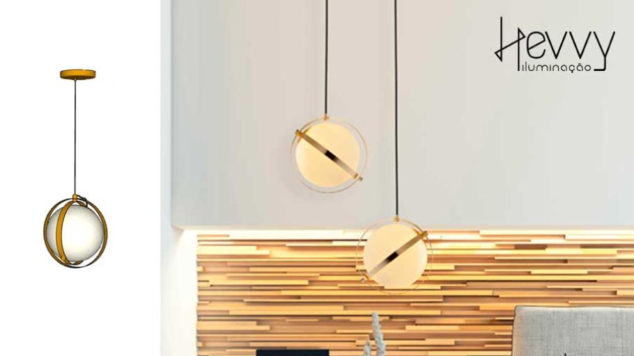 Pendente Moon - SL-5867S/H1 GD+WH