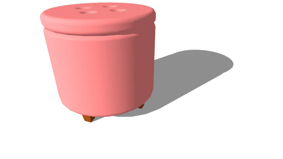 Pink round pouf/ottoman (Sittpuff) H=44 D=43