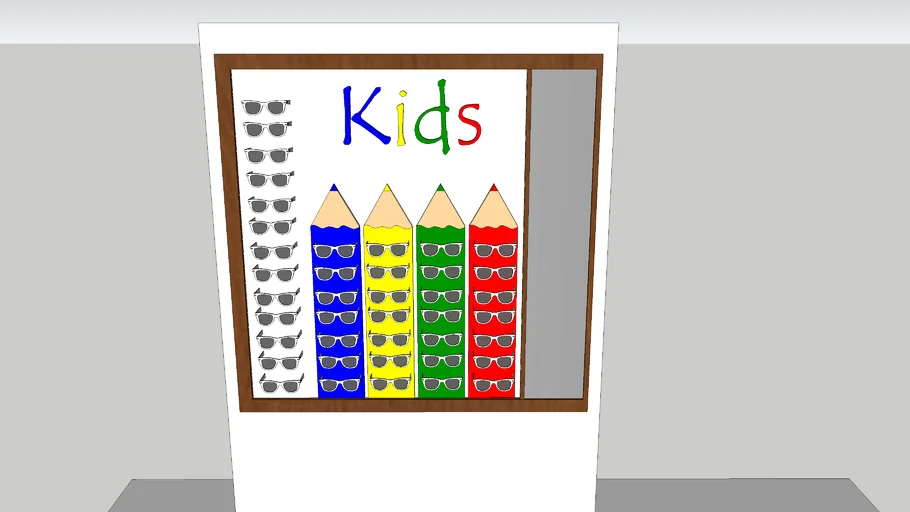 vitrina-exhibición lentes niños