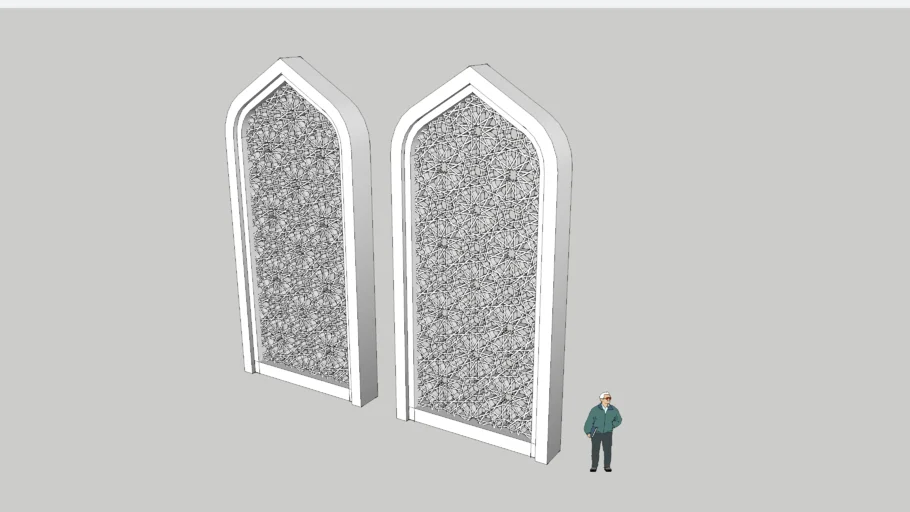 islamic arch with jalli