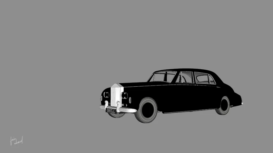 black vintage car