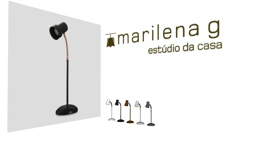 783PMAYA - ABAJUR DE MESA FLEXÍVEL MAYA PINTADO